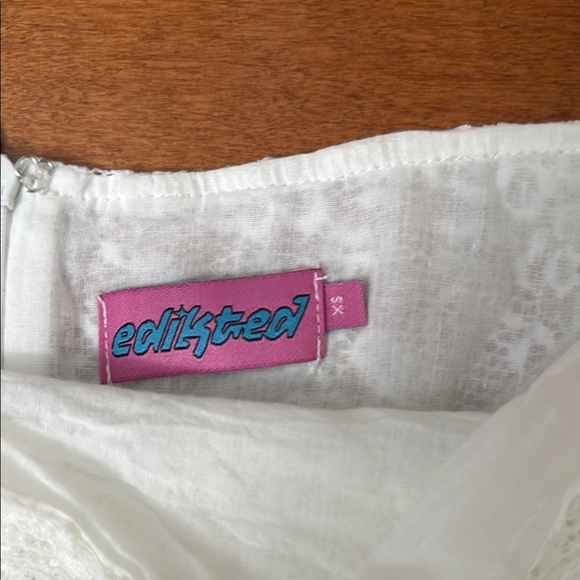 White Lace Mini Skirt - Picture 4 of 5